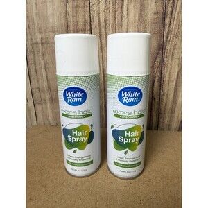 White Rain Aerosol Hairspray Unscented Extra Hold Anti Frizz 4oz Set Of 2